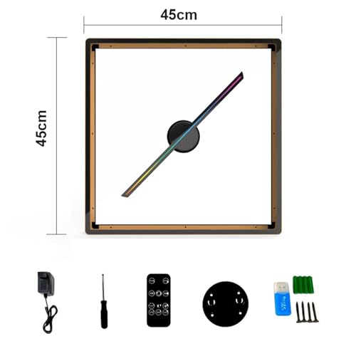 Projection holographique 3D écran ventilateur LED machine murale - 5