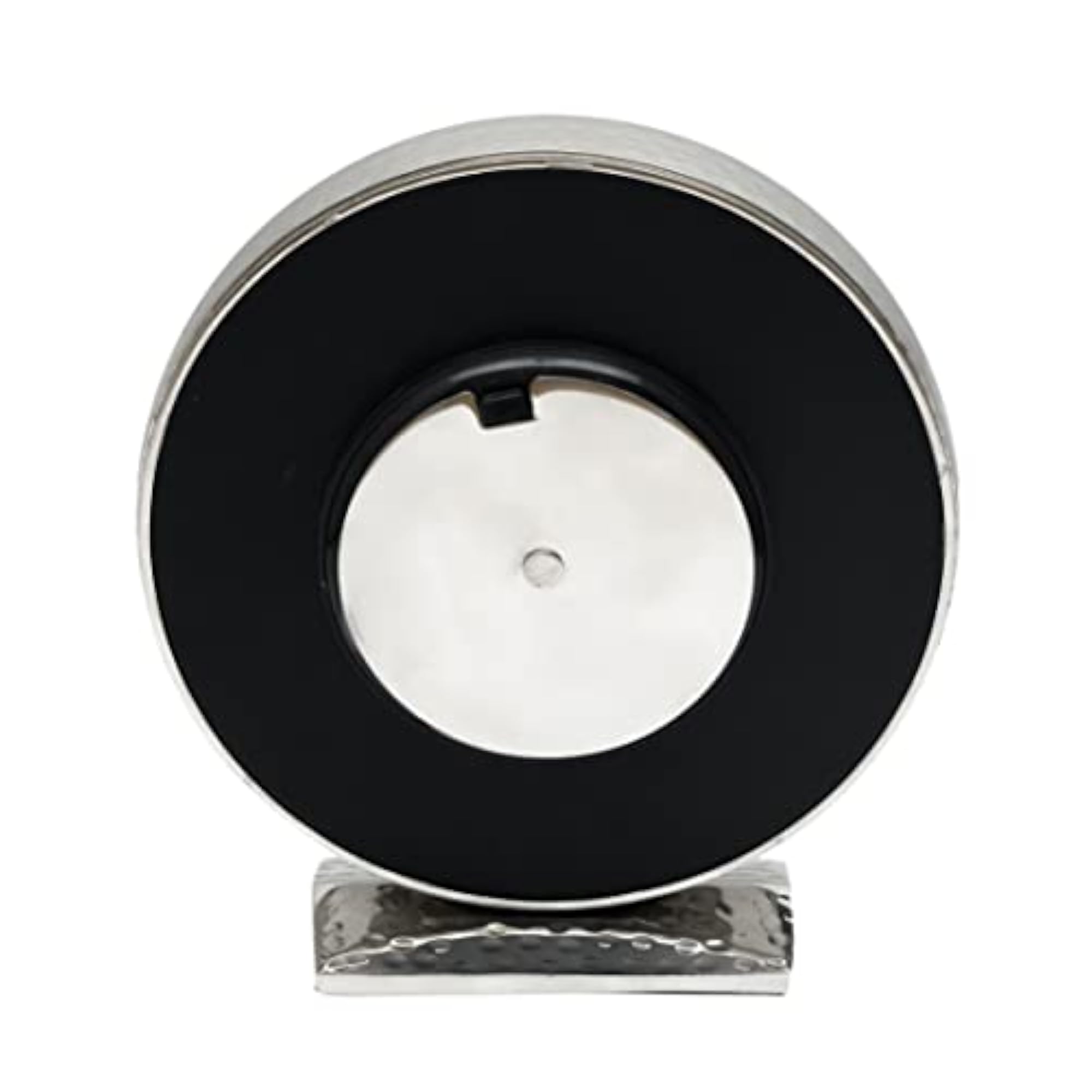 Handcrafted Marbellic Analog Table Clock Silver