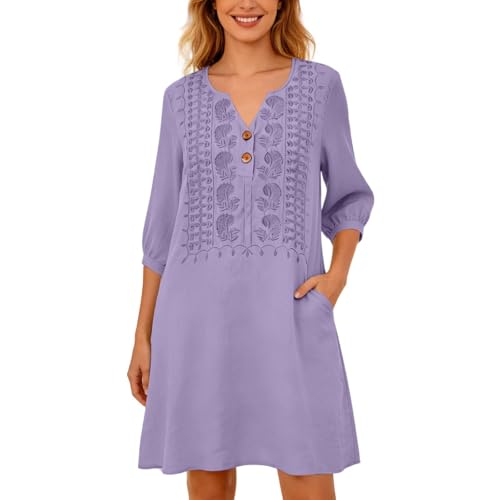 Robe longue en coton et lin fluide pour un style bohème chic au quotidien