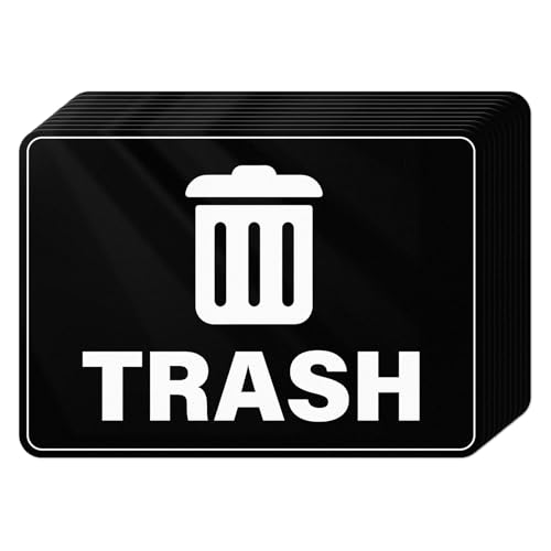 YIKIADA 10 Pack Trash Stickers Recycle Sign for Garbage Cans 10 × 7 Inches