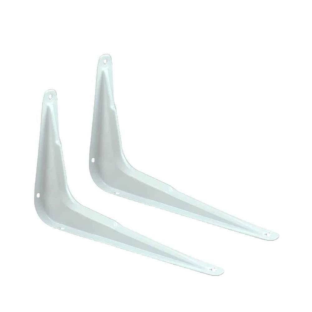 NGDFGR Kdlk Wall Shelf Brackets Supports Heavy Duty 2 Pack Wall Hanging L-Bracket White Shelf Brackets, Metal Corner Brace Right Angle Shelving Support With Screws,5inch(13.5cm)