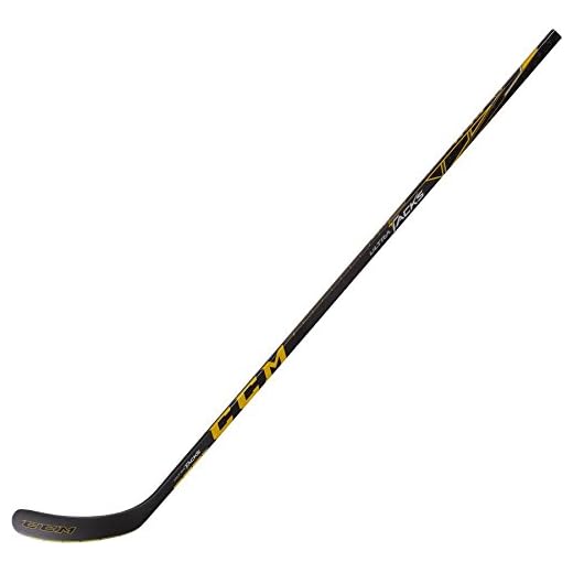 CCM Ultra Tacks Grip ungdom/Bambini. Flex 35 hockeypinne, spelsida: rechts, böj: 29 (19 sakisk)