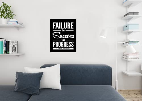 Image of Failure Is Success In Progress Quote Growth Mindset Motivational Classroom Cool Wall Art Print Poster 24x36