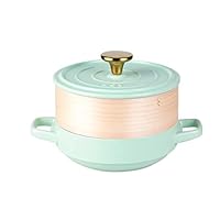 Amazon｜陶器のキャセロール 蒸し器付き多層蒸し器 大型だし鍋