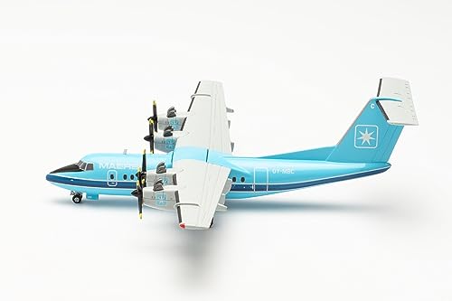 Miniatura de avión De Havilland Canada DHC-7 Herpa réplica coleccionable escala 1:200 2