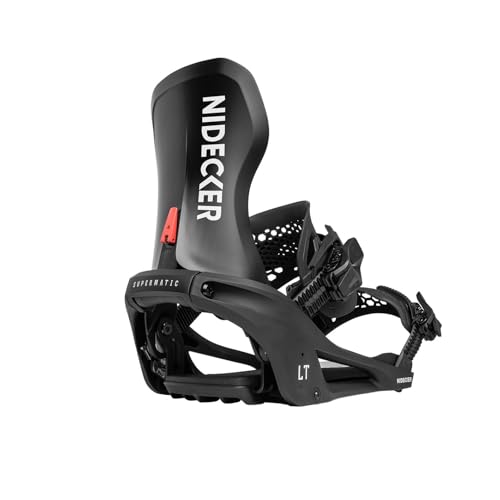 26-27 NIDECKER LT SUPERMATIC SNOWBOARD BINDING �i�C�f�b�J�[ �G���e�B�[ �X�[�p�[�}�`�b�N �ȒP���� DROP IN �h���b�v�C�� �X�m�[�{�[�h �X�m�{ �o�C���f�B���O (BLACK, M (23.5cm�`26