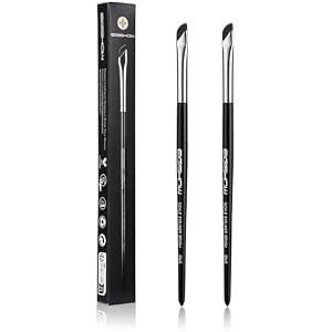 EIGSHOW Conjunto de Pinceles para Delineador de Ojos, 2 Piezas de Pincel de Delineador en Ángulo Fino para Crear Líneas Precisas, Pinceles de Maquillaje con Cerdas Veganas y Cruelty-Free (E8