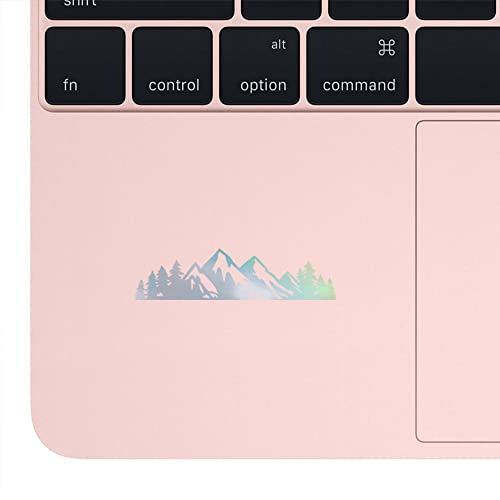 Image of Mountain Tree Forest Vinyl Decal for Car (Hologram) (Set of 2) RV Camper Waterproof Small Mountain Car for Bumper Door Panel Car Decal Laptop Tuber Wall Window Phone Mug Accessory Decoration
