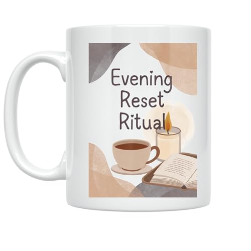 Evening Reset Ritual - Self-Care Enthusiast - 11 oz White Ceramic Coffee Mug...