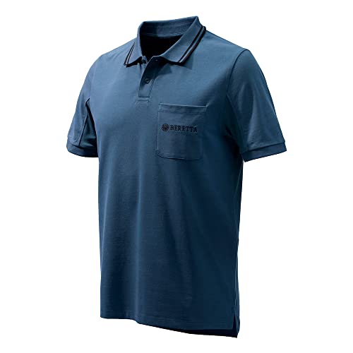 Polo Beretta Airmesh bleu taille M contre la chaleur en plein air