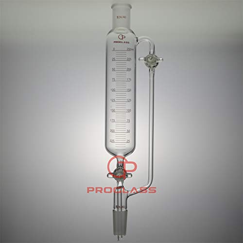 Proglass 250mL Graduated Pressure Equalizing Funnel Double Glass Stopcock (24/40)