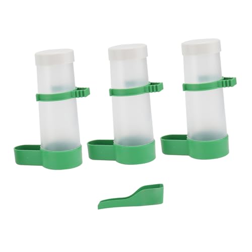 Totority 鳥用自動給水器 点入り 小型中型大型対応 ペットケージ用 耐久プラスチック製 給餌器付き 水漏れ防止 簡単清掃 鳥エサ入れ 鳥水飲み