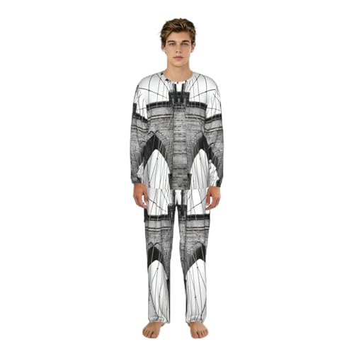 Pyjama manches longues homme Brooklyn Bridge idéal pour vos soirées détente