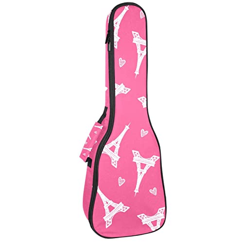 Sac de transport pour ukulélé ténor étanche rose contre les chocs et la pluie en festival