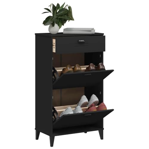 Support pliant VIKEN étagère chaussure modulable noire pour optimiser les petits espaces - 2