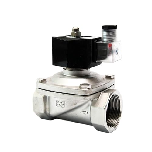 EVBELGBPZ Válvula Solenoide Electrónica Válvula Solenoide Electrónica 1-1/2'Acero Inoxidable 220 Normalmente Cerrada 220V 12V 24V 110V Válvula Solenoide(G,380VAC EPDM-Seal)