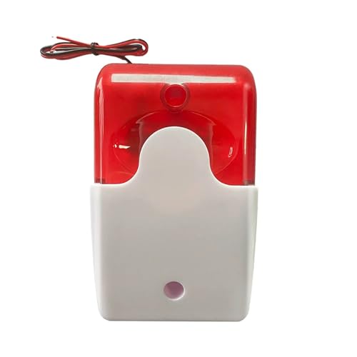 Sirène filaire alarme maison 220V avec flash LED rouge 120 DB