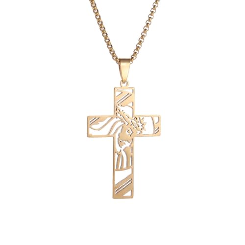 Collier couronne d'épines chrétienne | Bijou épais unisexe résistant