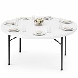 FurniEdge 5FT Round Folding Banquet Table