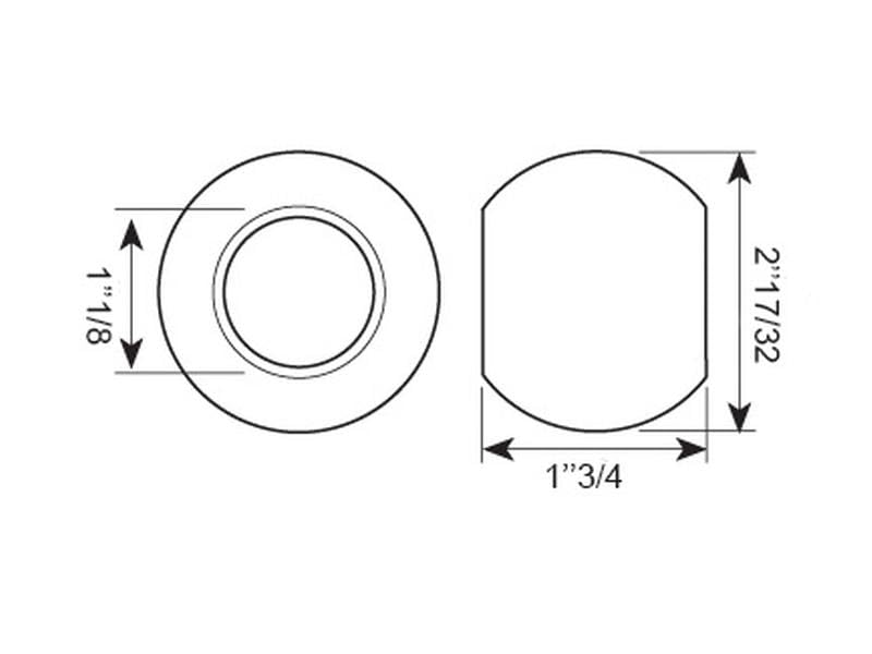 Lower Link Ball Cat. 3, 1-7/16" ID, 2-17/32" OD, 20Mncr5 Steel, Massey