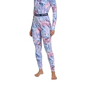 Animal Piste Printed Womens Base Layer Leggings – Moisture Wicking, Quick Dry & Lightweight Pants with Elastic Waistband – Winter Skiing, Sports, Walking