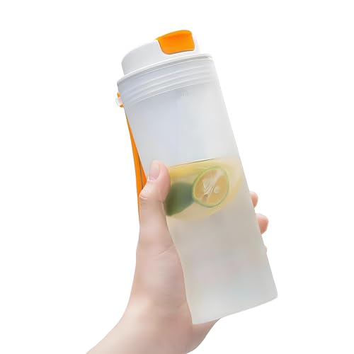 【食品接触対応の樹脂製】MYEEDA ウォーターボトル 550ml 水筒 プラスチック クリアボトル 男の子 女の子 water bottle おしゃれ 洗いやすい 軽量 大容量 プロテインシェイカー スポーツボトル オシャレ メモリ付き 直飲み 透明 水