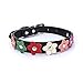 Colorful Flower Puppy Dog Collar Girl Cat Collars Black M