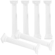 BESPORTBLE 6pcs Roman Column Model Classic Greek Columns Roman Table Decor Pillar Figure Greek Architectural Sculpture Home Decor DIY Crafts Ative Desk Plastic White