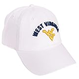Desert Cactus West Virginia University Baseball Hat WVU Mountaineers Brimmed Embroidered Hats Cap Adjustable Cloth Strap Adult (Style D1) White