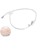 Material: metal Linda pulsera de plata pequeña ballena colgante pulsera ajustable de la pulsera del encanto náutica para la mujer