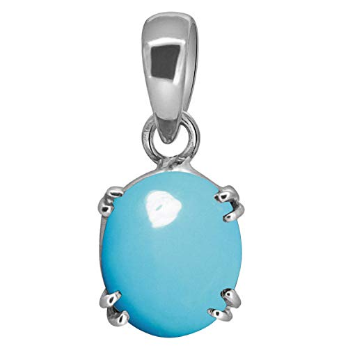 Pendentif turquoise Firoza en argent sterling pour sublimer un style sans ternir