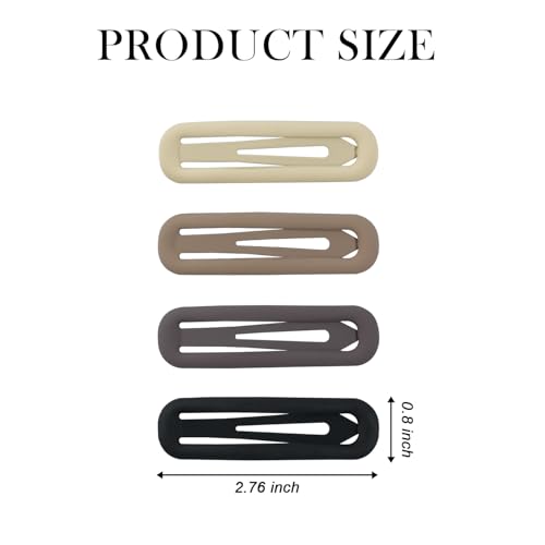 10 pinzas para el cabello metálicas 2.76 pulgadas color neutro miniatura 2