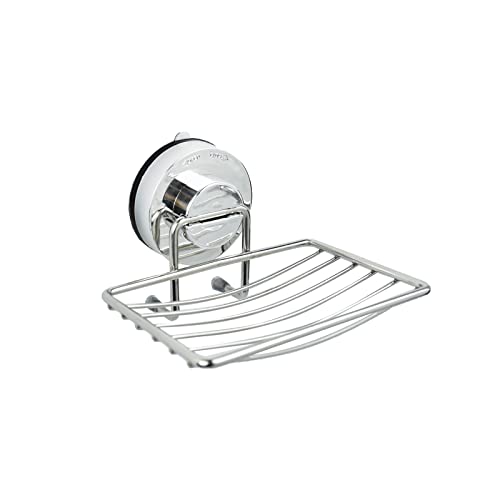 Locisne SUS304 Jabonera de Pared con Ventosa,Acero inoxidable Vacuum Estuche Ahorrar Jabón Estantería almacenamiento de Ducha cocina Cover