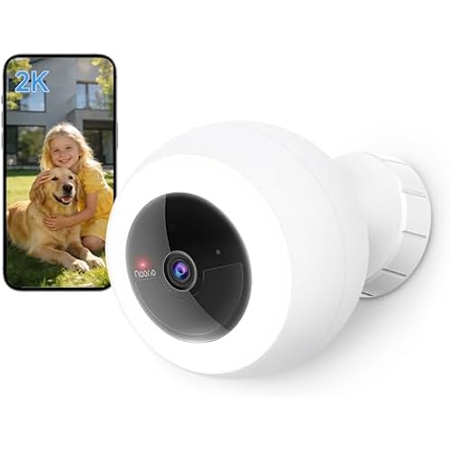 Noorio 2K Wireless Outdoor Security Camera, Battery/Solar Powered Camera