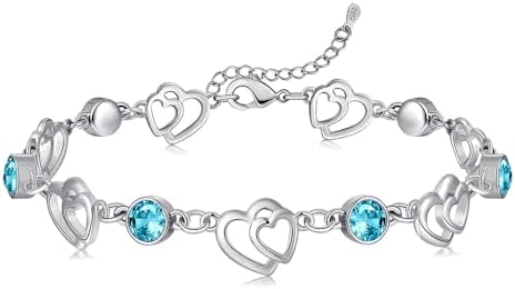 Cosie Lily-armband voor dames, 925 sterling zilver, hart, sieraden, cadeau voor Valentijnsdag, verjaardag, Sterling zilver, Zirkonia