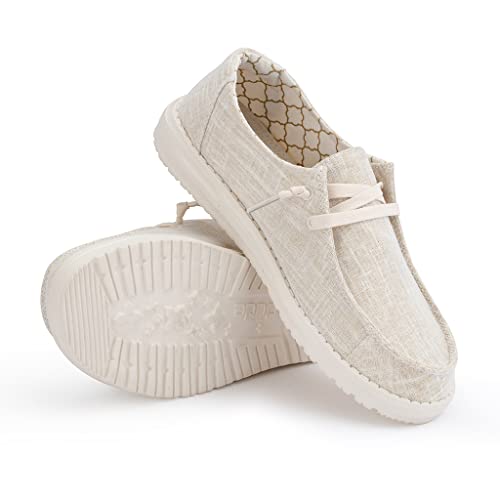 Hey Dude Women's Wendy Sparkling Gold Size 8 | Women’s Shoes | Women’s Lace Up Loafers | Comfortable & Light-Weight #TOP2