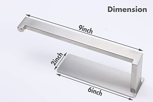 Vanloory Hand Towel Holder, Strong Self Adhesive Hand Towel Ring, Thicken Sus304 Stainless Steel Hand Towel Bar/Rack, No Drilling Modern Hand Towel Hanger For Bathroom Kitchen(9 In, Brushed Nickel) #TOP6