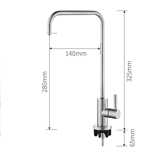 Robinet de filtre à eau 1/4 en finition brossée durable pour évier - 3