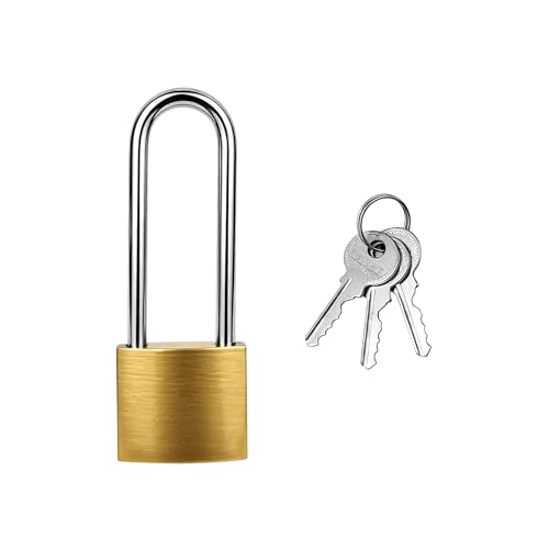 1 Pcs Long Keyed Padlock, 3.4 Inch Long 1.25 Inch