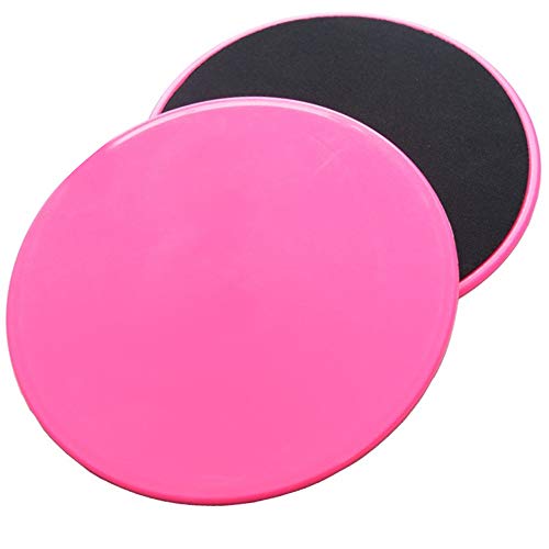 VEHEMO - Discos deslizantes para ejercicios de cuerpo completo, deslizante, entrenamiento abdominal abdominal, entrenamiento de fuerza, crossfit, yoga, gimnasio, entrenamiento abdominal, rosa