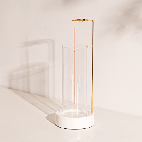 Ceremony Incense Holder For Sticks,Upside Down Incense Burner With Glass Ash Catcher For Meditation Yoga Spa Room Decor #TOP1