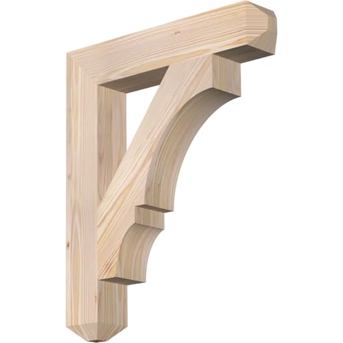 3 1/2"W x 20"D x 24"H Balboa Craftsman Smooth Bracket, Douglas Fir