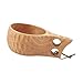 HERCHR Wooden Cup Camping Cup,350ML/11.8Oz Portable Wood Mug Drinking Cup with Handle Wood Mug Drinking Cup for Coffee Tea Milk Beverages(Beige)