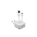Produktbild 3SIXT 45913 Dual USB-Ladegerät Quick Charge 3.0 (3S-0979) - mit Lightning Kabel 1.0m