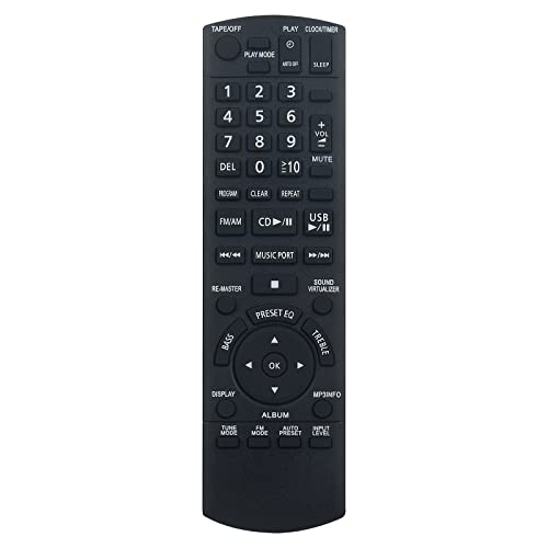 VINABTY N2QAYA000008 Remote Control Replacement - Fit for Panasonic CD System N2QAYA000008 RX-D55 AEG-K, black