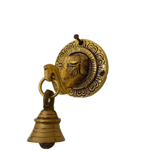 Elephant Bells Wall Hanging Home Decor Gifts Brass Temple Bell