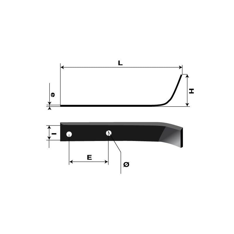 Matijardin - 2 paires outils de fraises type bineur universels Ø360 mm L.230 mm