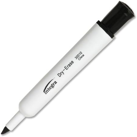 Integra Dry-Erase Marker, Chisel Tip, Black (Units per case: 4)4