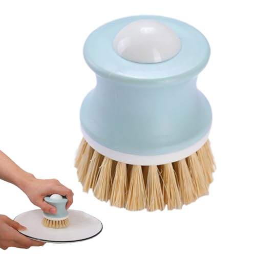 Spülbürste - wiederverwendbar ergonomisch mit steifen Borsten rutschfest und Spülbürste für Töpfe, Pfannen und Flaschen, Glaswaren, Fliesen in für