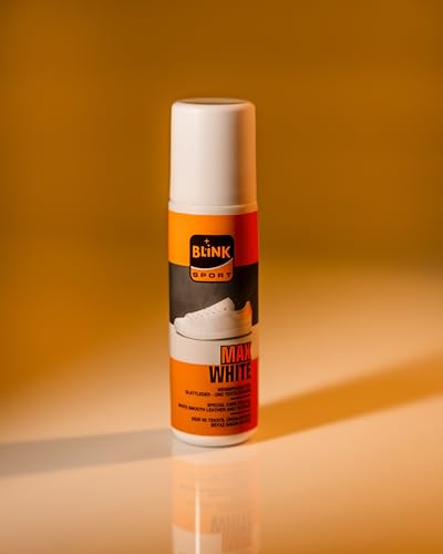 BLINK SPORT Max White, 75 ml – Flüssiges Schuhweiß zur Schuhreinigung und Schuhpflege für Weiße Schuhe, Weiße Sneaker und Weiße Sohlen. Farbe: Weiß.